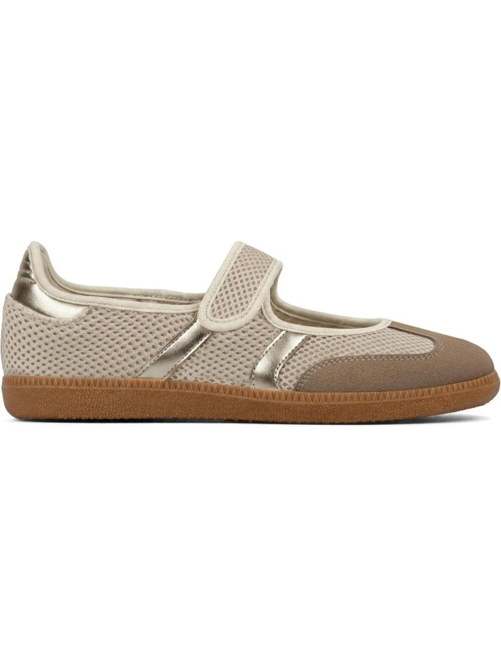 Womens Khaki Mesh Slip On Ballet Flats Walking Retro Vintage Fashion Sneakers